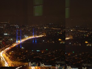 Istanbul bridge on the left